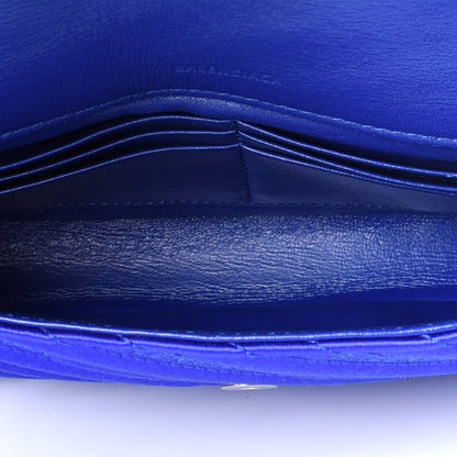 Balenciaga Satin Jacquard Logo Matelasse BB Chain Wallet Electric Bleu 5 of 8