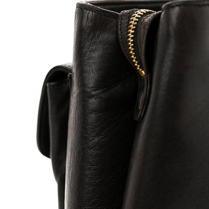 Chanel Lambskin Flap Shoulder Bag Dark Brown 15 of 21