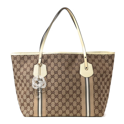 Gucci Monogram Web Large Jolie Tote White 1 of 5