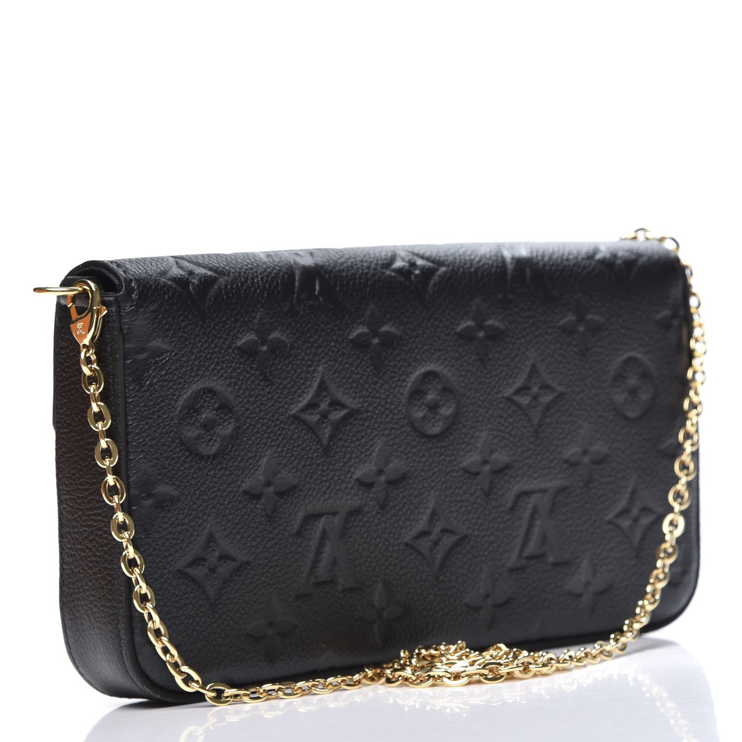 Louis Vuitton Empreinte Pochette Felicie Chain Wallet Black 2 of 12