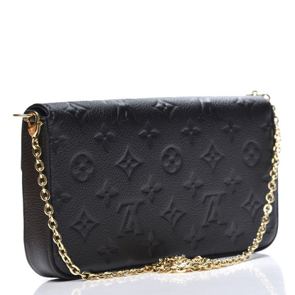 Louis Vuitton Empreinte Pochette Felicie Chain Wallet Black 2 of 12