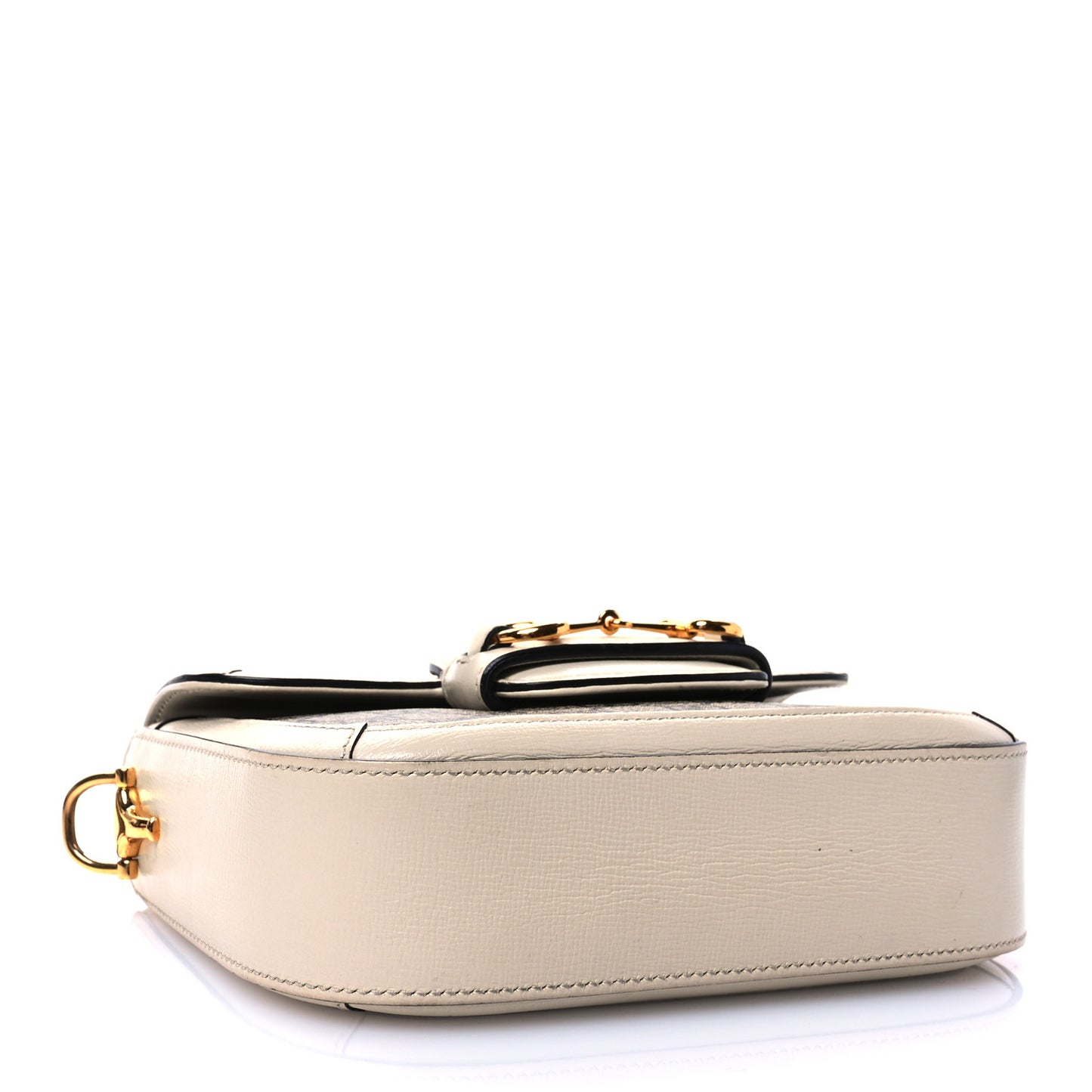 GG Supreme Monogram Web Mini Horsebit 1955 Shoulder Bag Beige Mystic White