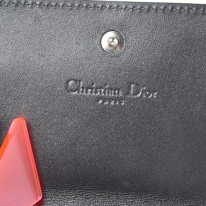 Christian Dior Metallic Lambskin Cannage Anselm Reyle Lady Dior Card Holder Gunmetal 6 of 13