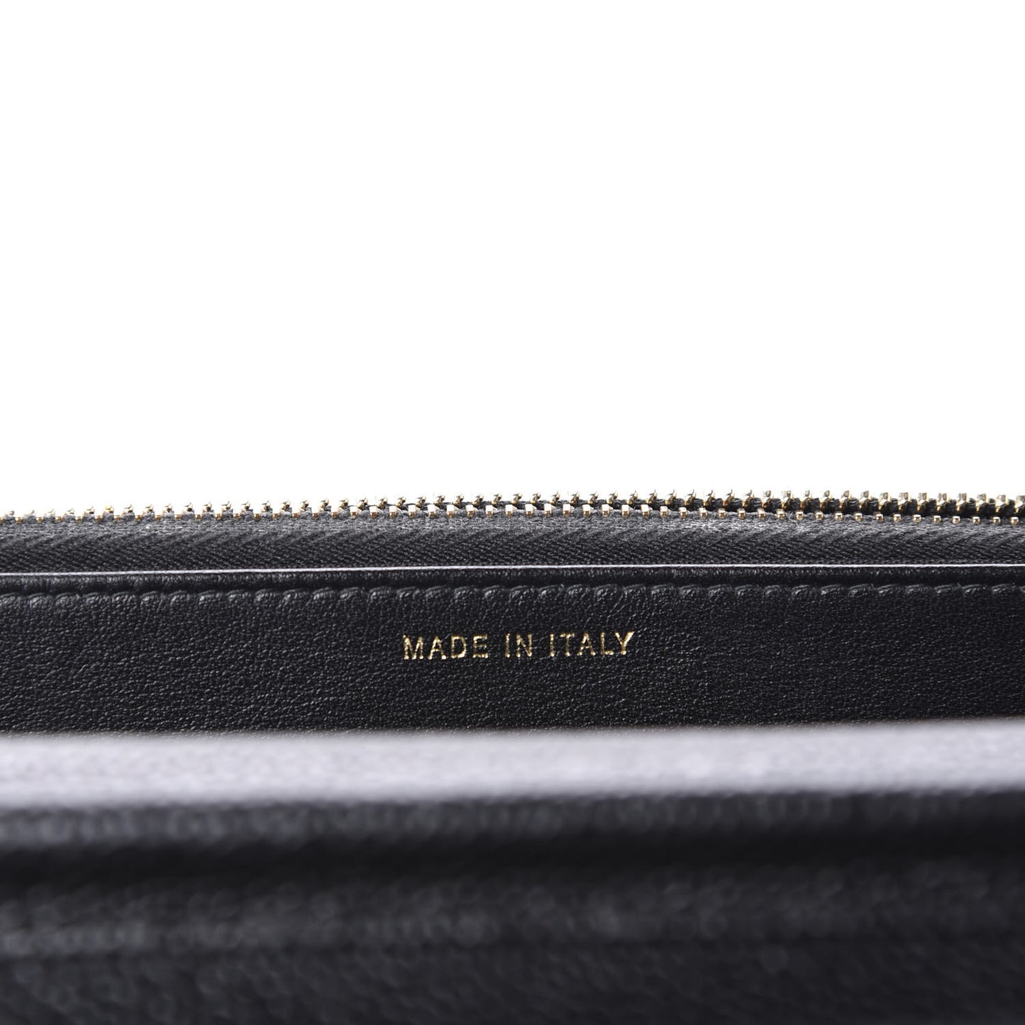 Caviar Quilted Golden Class Wallet On Chain WOC Black