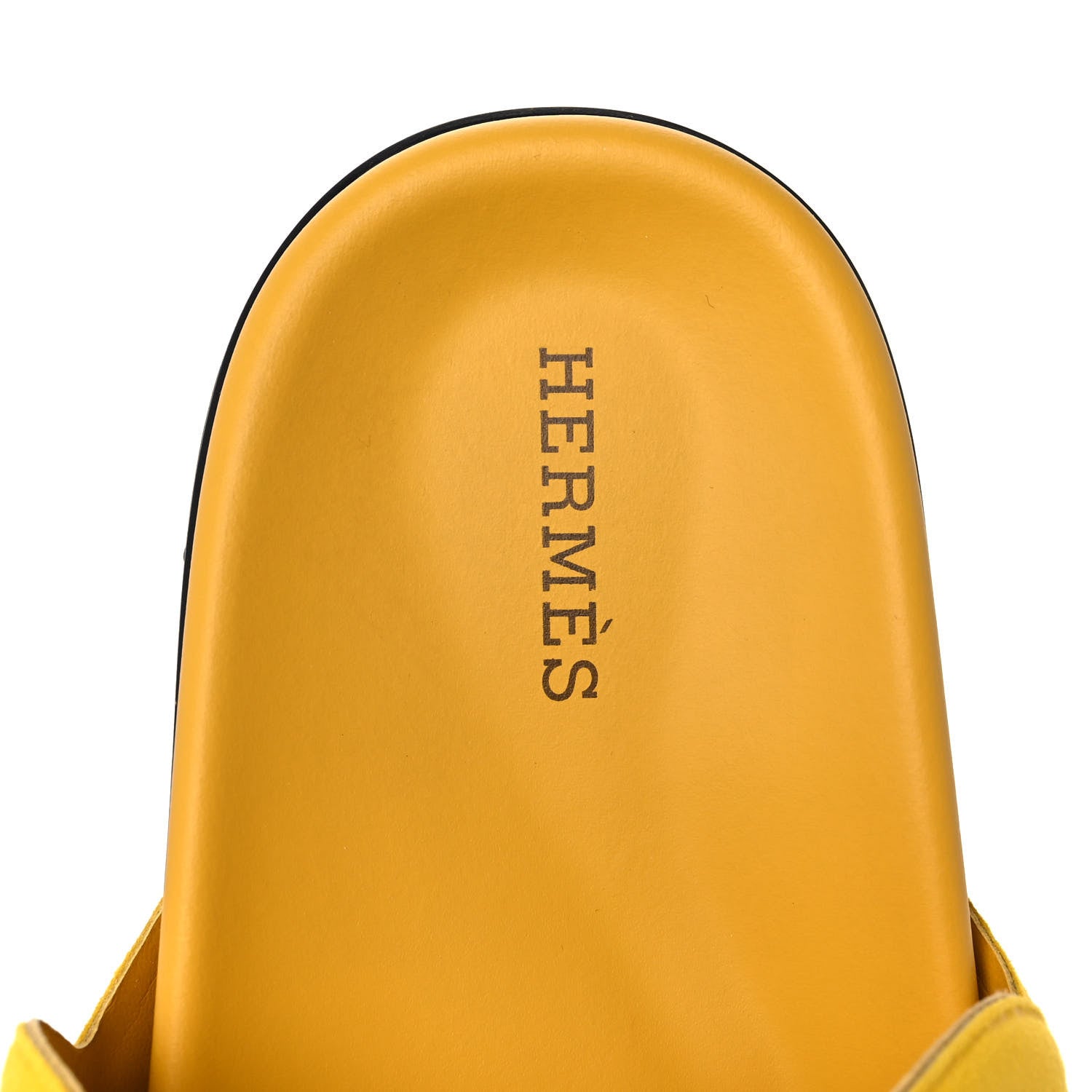 Hermes Suede Goatskin Extra Sandals 37 Jaune Sable 7 of 9