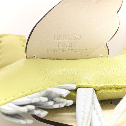 Hermes Milo Lambskin Grigri Rodeo Pegase Horse Bag Charm PM Jaune Bourgeon Bleu Brume Nata 3 of 4