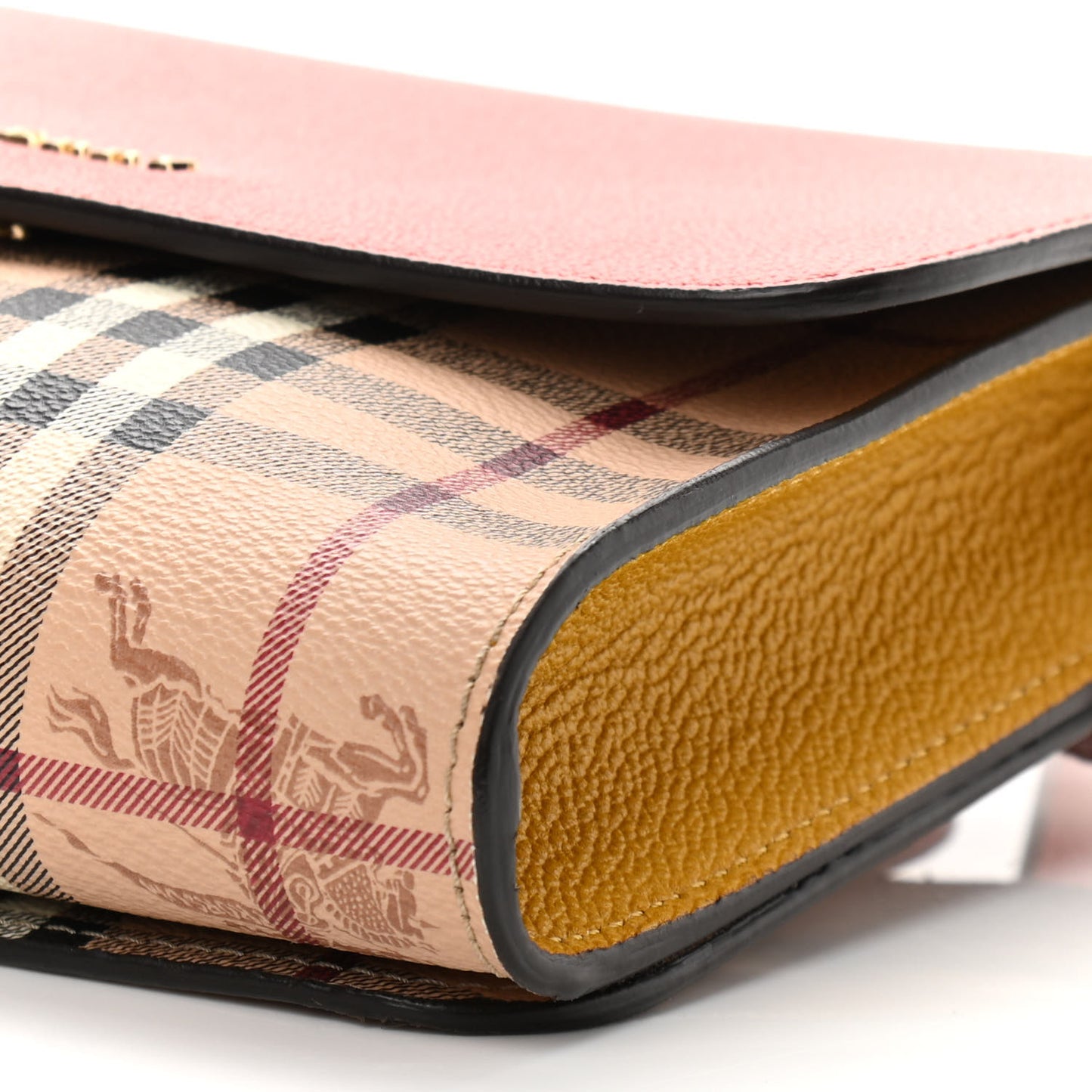 Derby Calfskin Haymarket Check Small Loxley Crossbody Cinnamon Red Multicolor