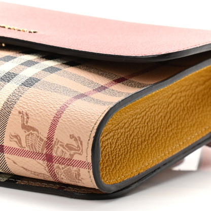 Burberry Derby Calfskin Haymarket Check Small Loxley Crossbody Cinnamon Red Multicolor 10 of 10