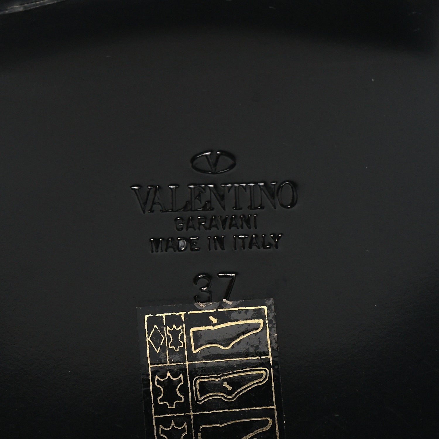 Valentino Garavani Calfskin Rockstud Combat Ankle Boots 37 Black 7 of 9