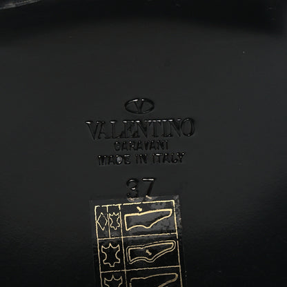 Valentino Garavani Calfskin Rockstud Combat Ankle Boots 37 Black 7 of 9