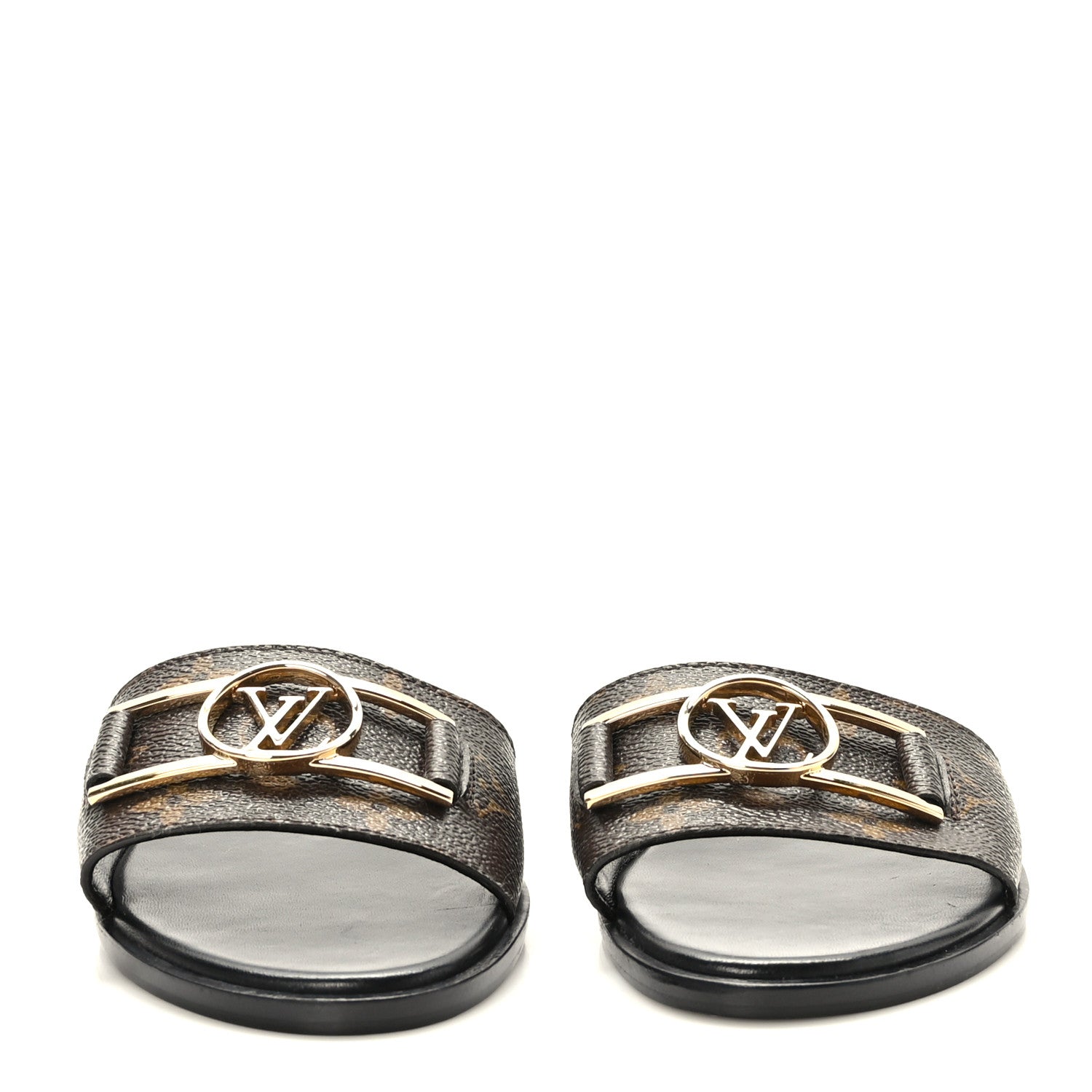 Louis Vuitton Patent Monogram Lock It Flat Mules 36.5 2 of 8