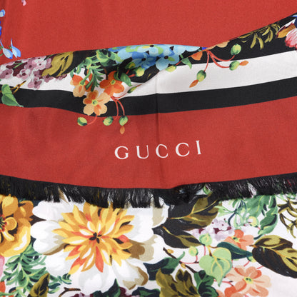 Gucci Silk Twill Josephine Stripe Scarf Black Multicolor 4 of 4