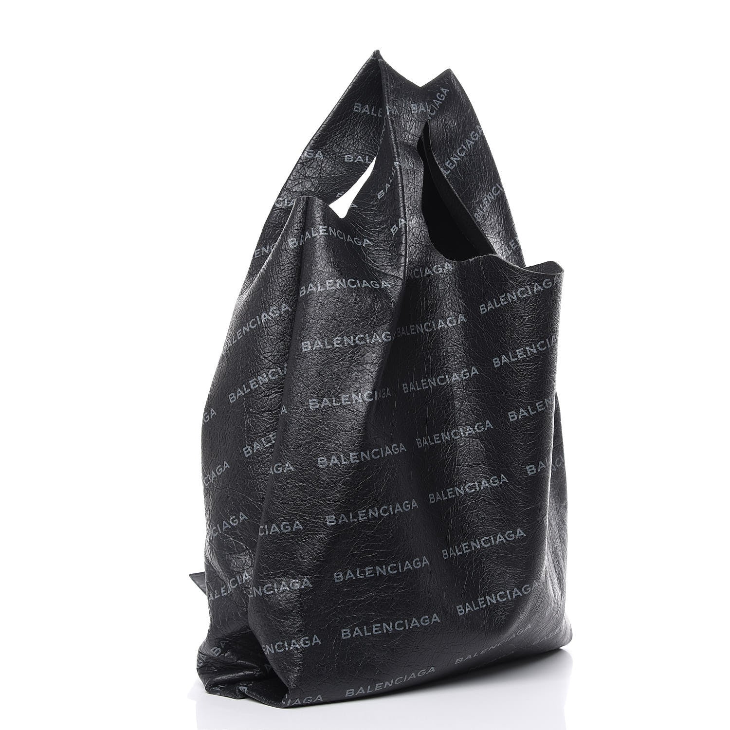 Balenciaga Agneau Arena Allover Logo M Supermarket Shopper Gris Crayon Gris 5 of 11