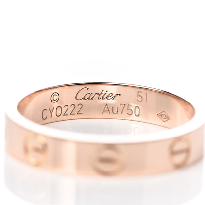 Cartier 18K Pink Gold 3.5mm LOVE Wedding Band Ring 51 5.75 4 of 4
