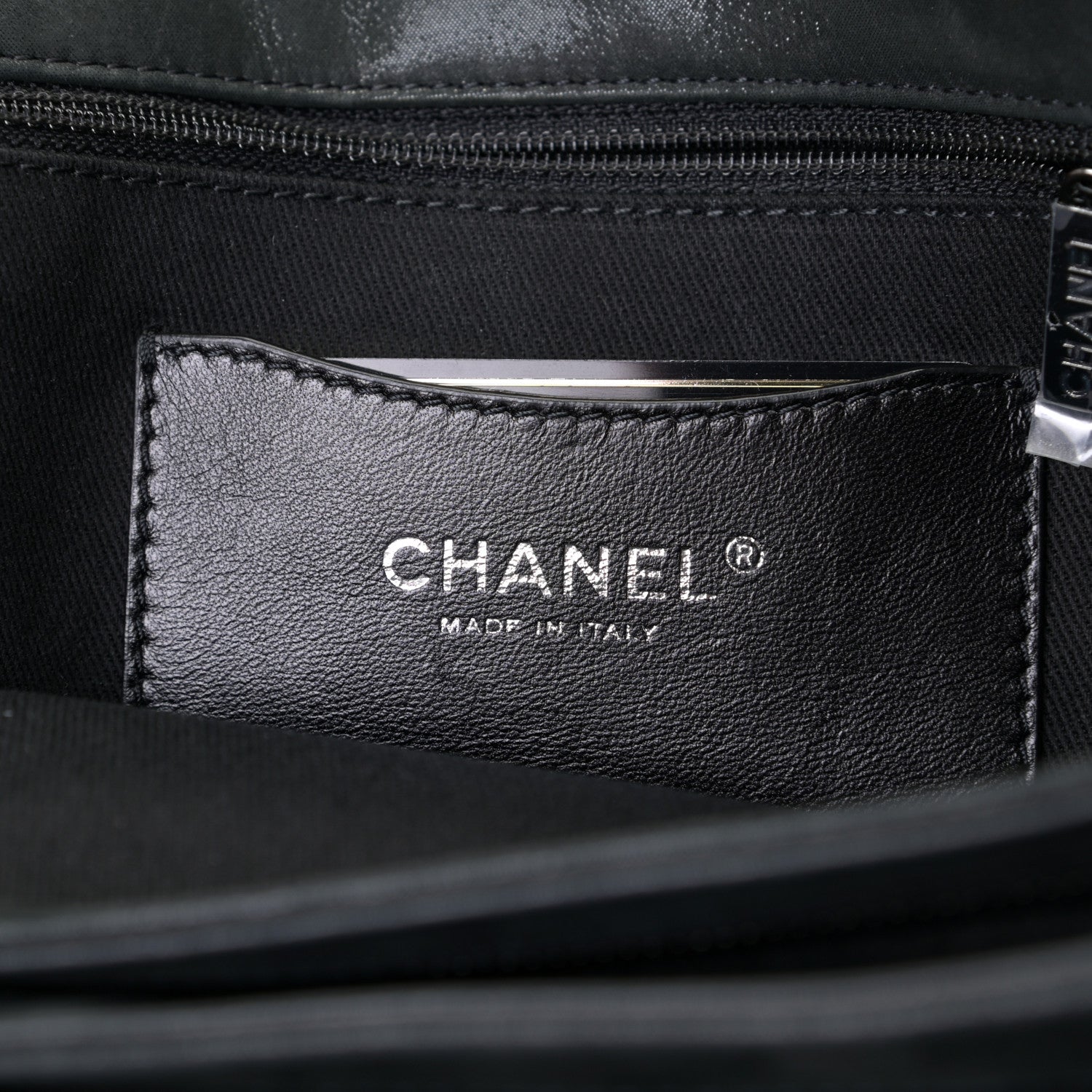 Chanel Iridescent Calfskin Large Just Mademoiselle Bowling Bag Black 10 of 13
