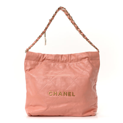 Chanel Shiny Calfskin Quilted Chanel 22 Light Orange 1 of 11