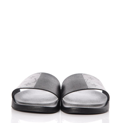 Louis Vuitton Rubber Monogram Eclipse Split Mens Waterfront Mules 13 Black 2 of 11