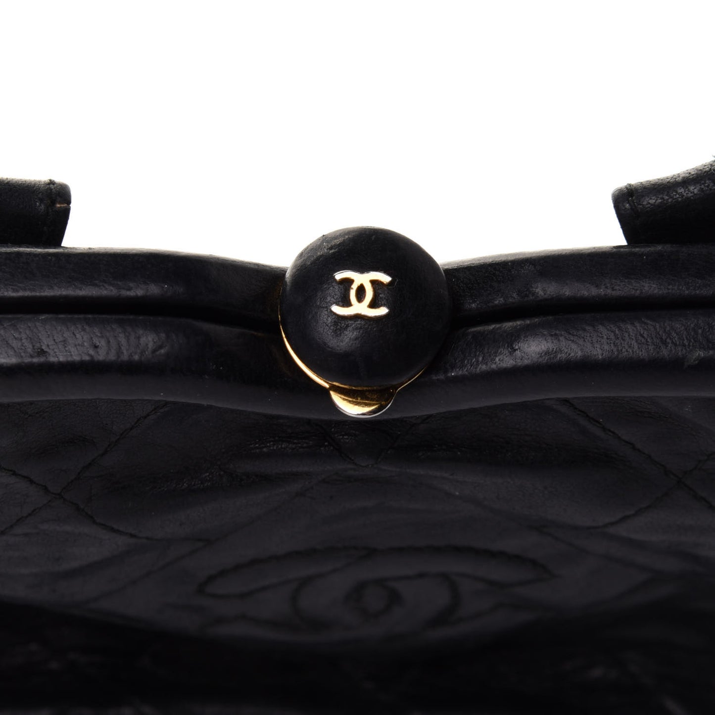 Lambskin Quilted Tassel Belt Bag Black