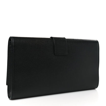 Saint Laurent Textured Calfskin Classic Y Ligne Clutch Black 3 of 8
