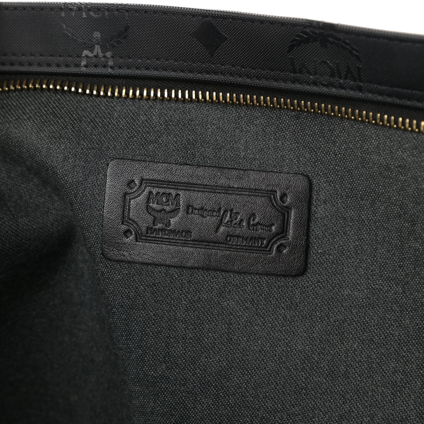 Monogram Coated Canvas Tote Bag Black