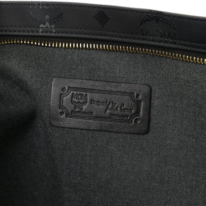 MCM Monogram Coated Canvas Tote Bag Black 6 of 9