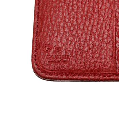 Gucci Monogram Dollar Calfskin Zip Around French Flap Wallet Beige Ebony Rosso 6 of 8