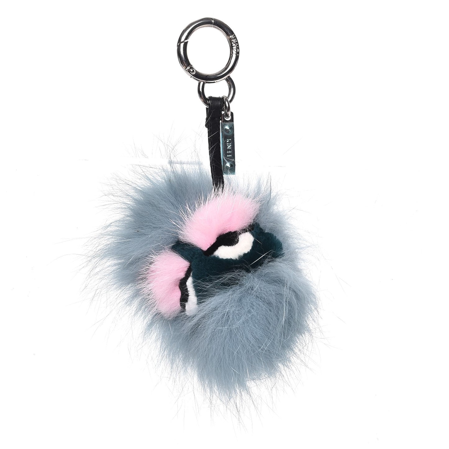 Fox Mink Rabbit Fur Vitello Flamingo Mini Monster Bag Bug Charm Lagoon Black Multicolor