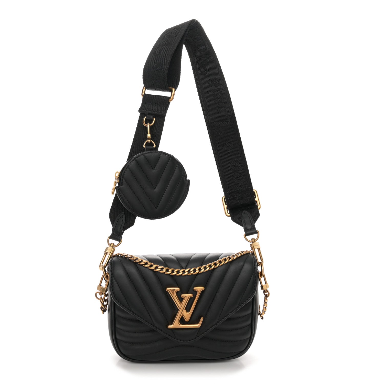 Louis Vuitton Calfskin New Wave Multi Pochette Black 1 of 10