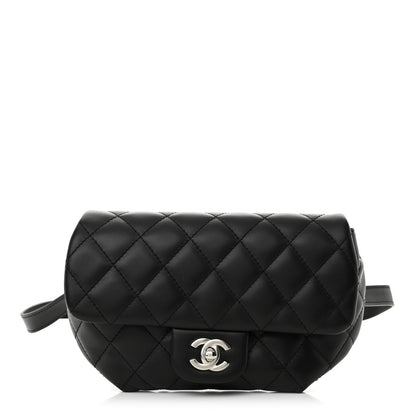 Chanel Calfskin Quilted CC Uniform Flap Belt Bag Black 1 of 10