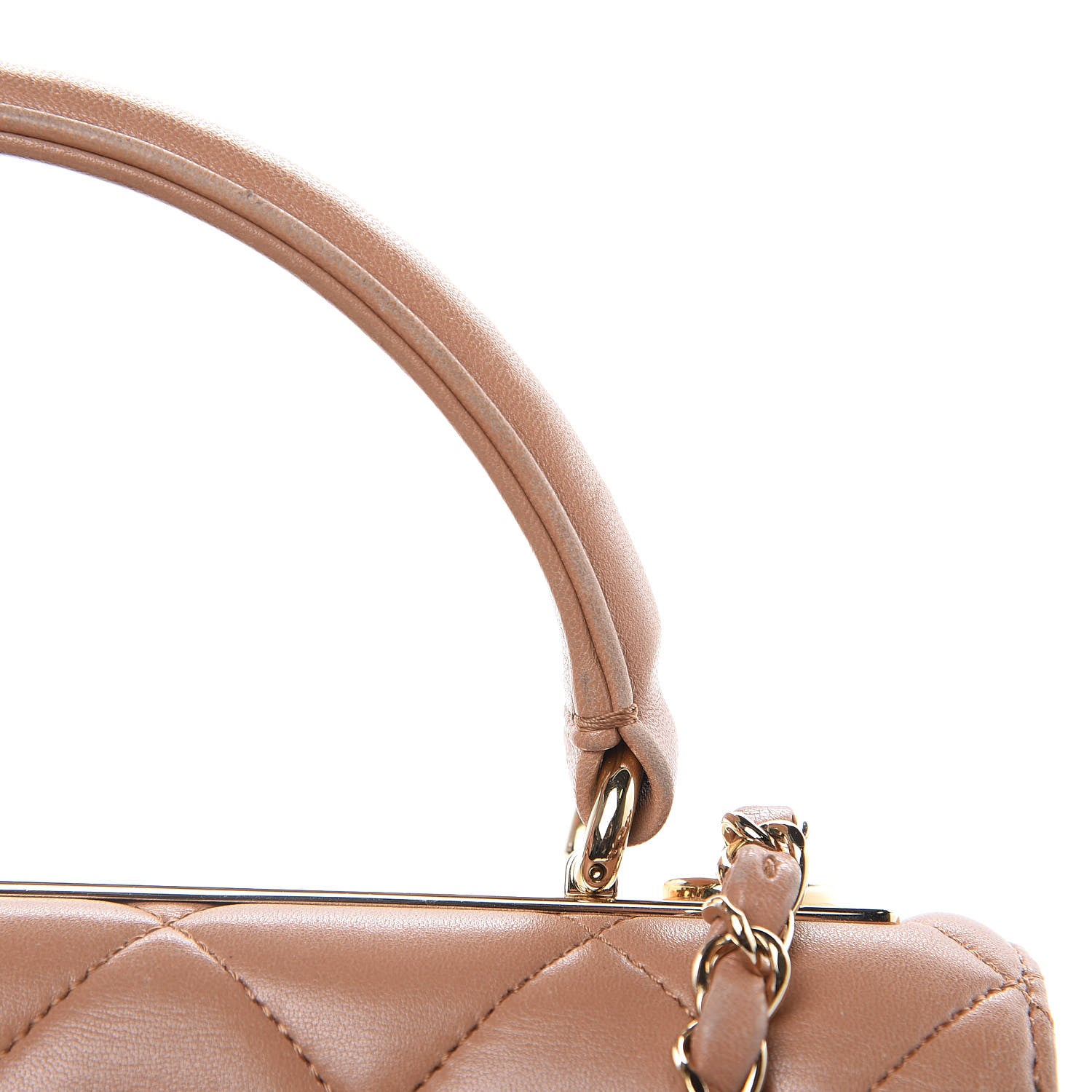 Chanel Lambskin Quilted Small Trendy CC Flap Dual Handle Bag Camel 18 of 20