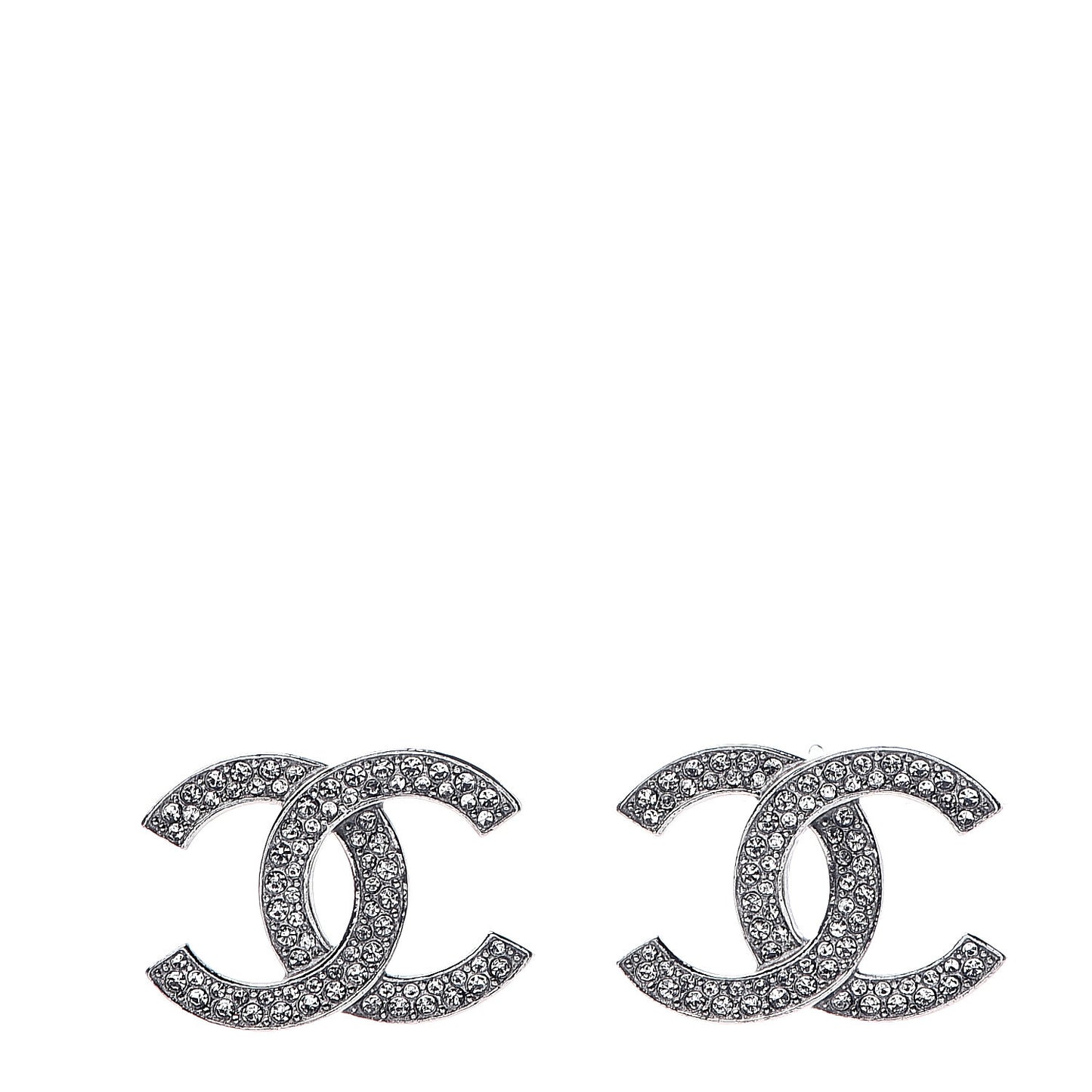 Crystal Palais Garnier CC Earrings Silver