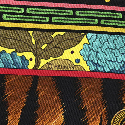 Hermes Silk La Femme Aux Semelles de Vent Shawl 140 3 of 4