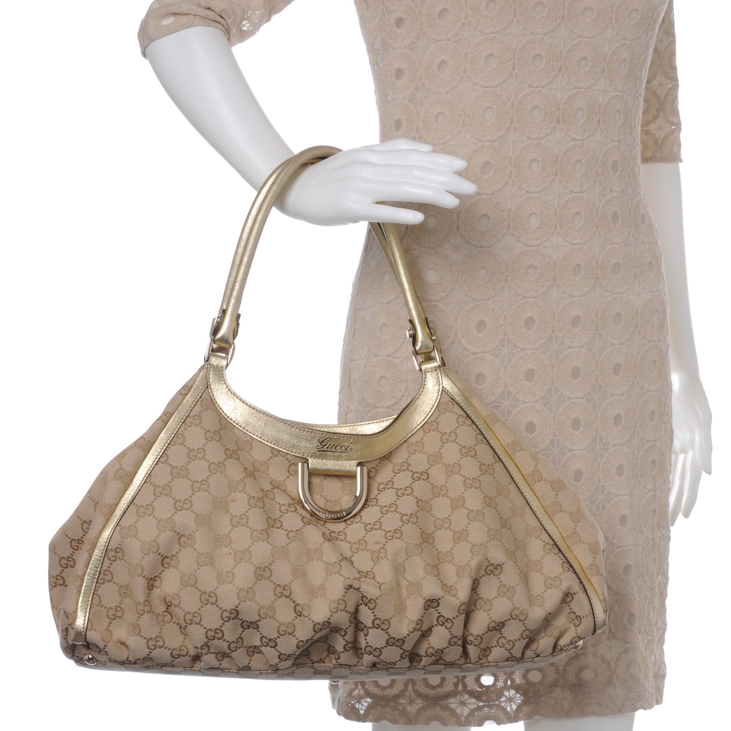 Monogram D Gold Hobo Metallic