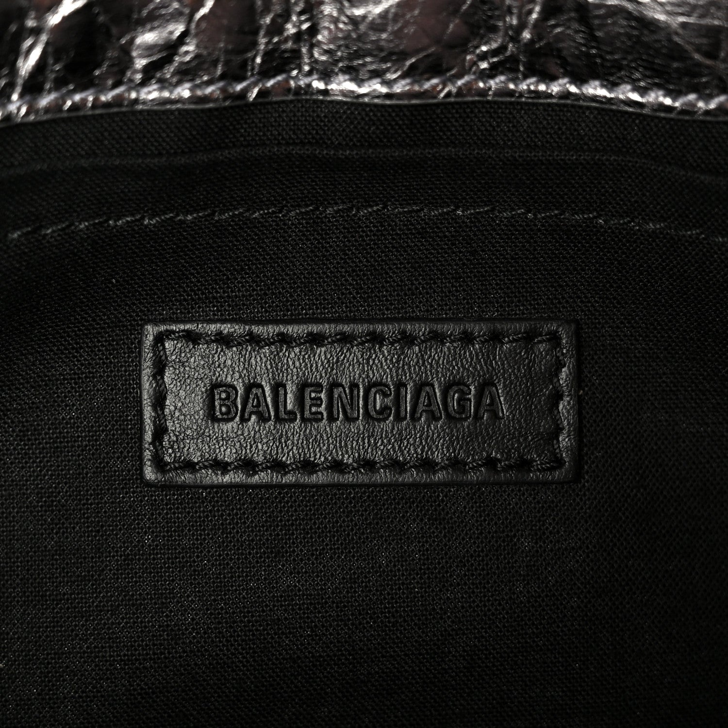 Balenciaga Metallic Agneau Arena Small Le Cagole Sling Bag Silver 6 of 10
