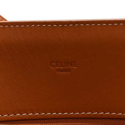 Celine Canvas Calfskin Small Vertical Cabas Natural Tan 6 of 10