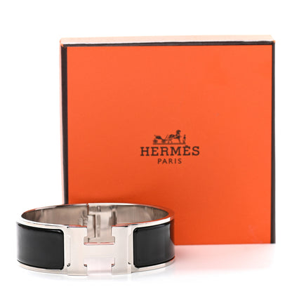 Hermes Enamel Wide Clic Clac H Bracelet GM Black 5 of 5