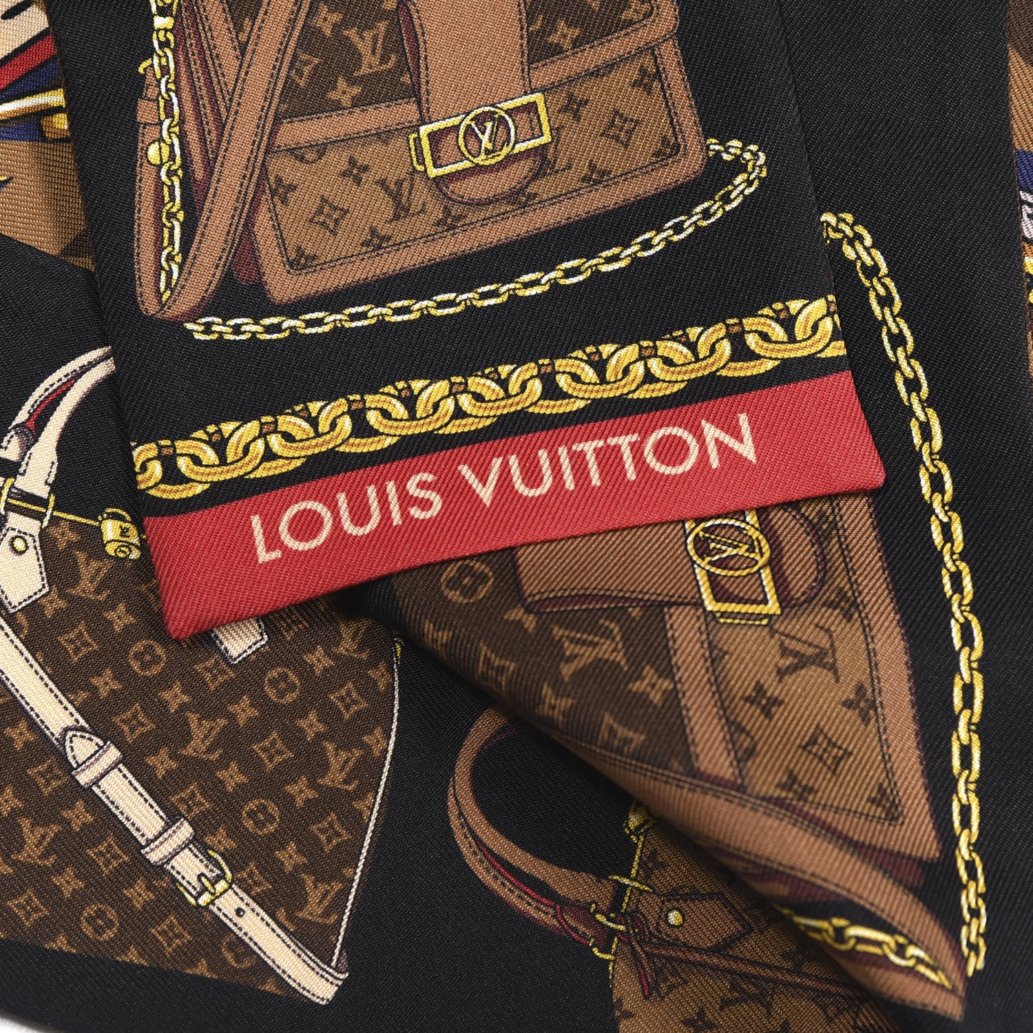 Louis Vuitton Silk Monogram Tribute To Bandeau Brown 2 of 6