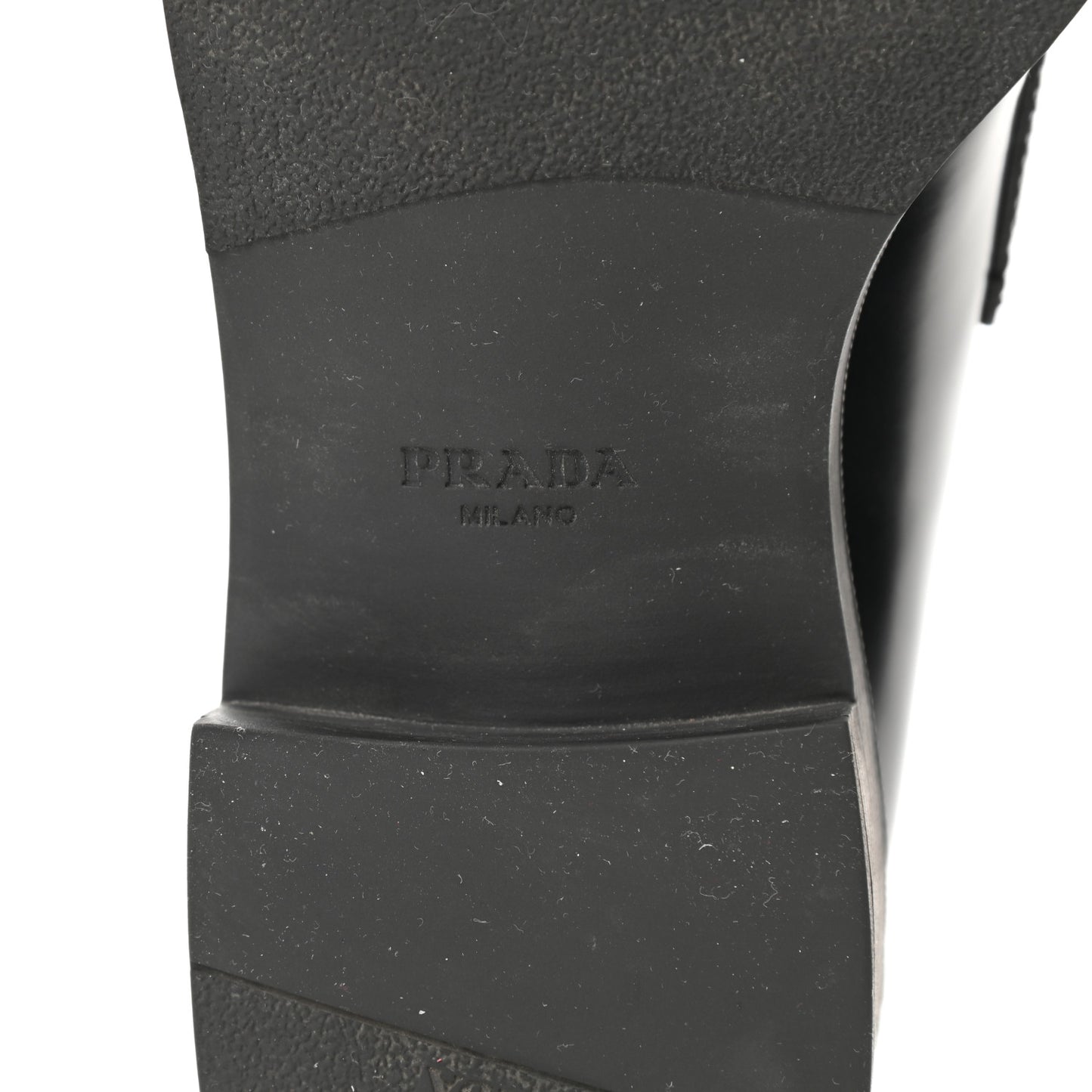 Spazzolato Metal Triangle Logo 50mm Loafers 37.5 Black