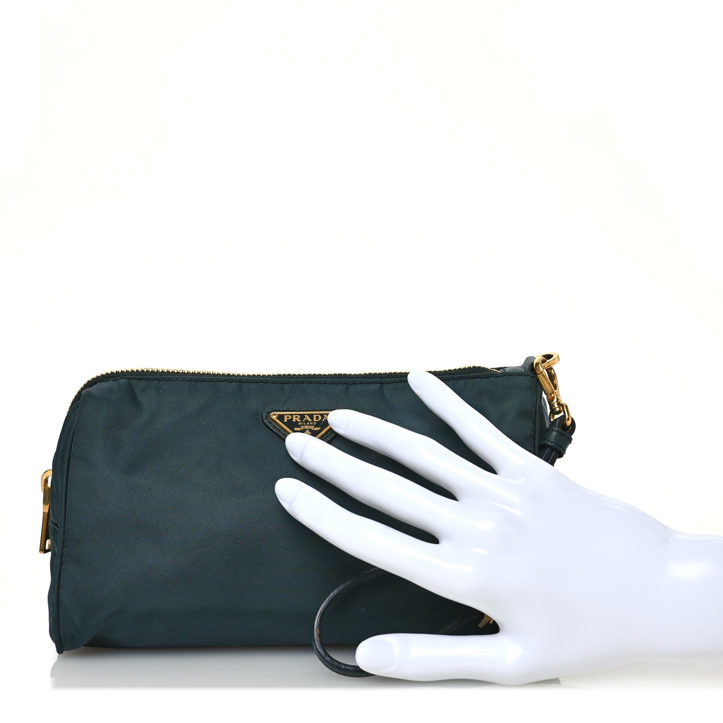 Tessuto Nylon Wristlet Pouch Green