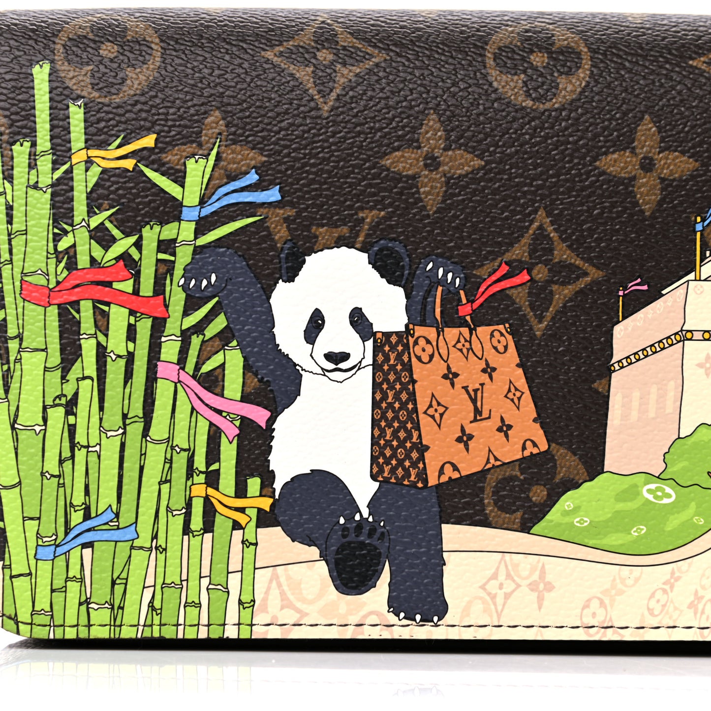 Monogram 2021 Christmas Animation China Wall Pochette Felicie Chain Wallet Myosotis Blue