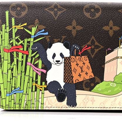 Louis Vuitton Monogram 2021 Christmas Animation China Wall Pochette Felicie Chain Wallet Myosotis Blue 10 of 12
