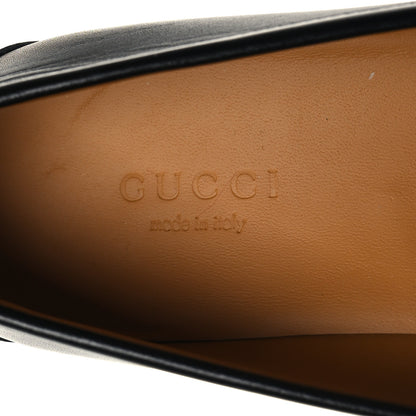 Gucci Ancora Calfskin Womens Horsebit Platform Loafers 35 Black 8 of 9