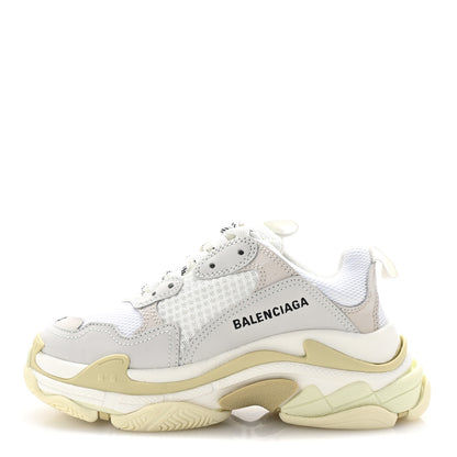 Balenciaga Fabric Mesh Womens Triple S Sneakers 36 White 1 of 8