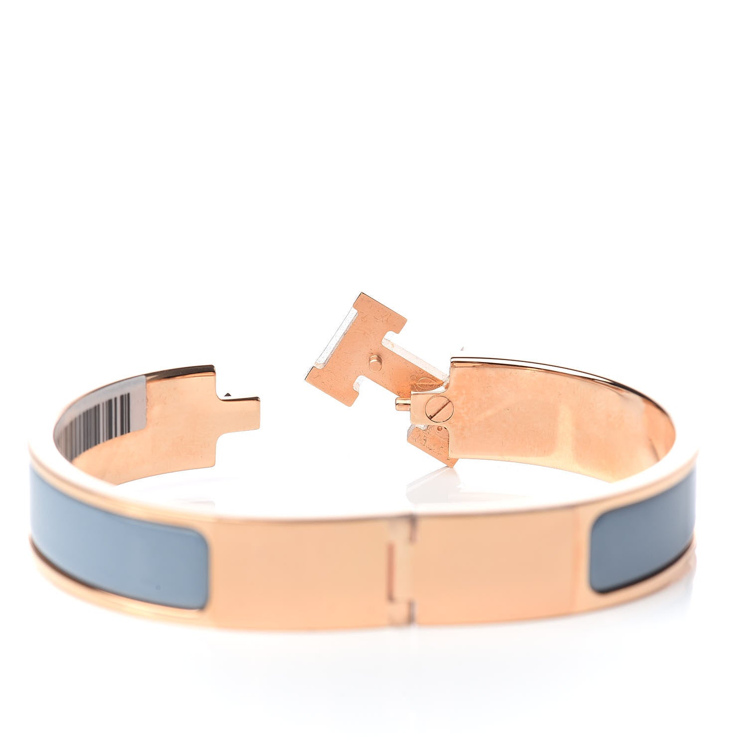 Hermes Enamel Narrow Clic Clac H Bracelet PM Gris Orage 4 of 6
