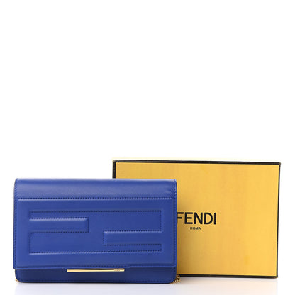 Fendi Vitello Flamingo Tube Wallet on Chain Blue Neon 11 of 11