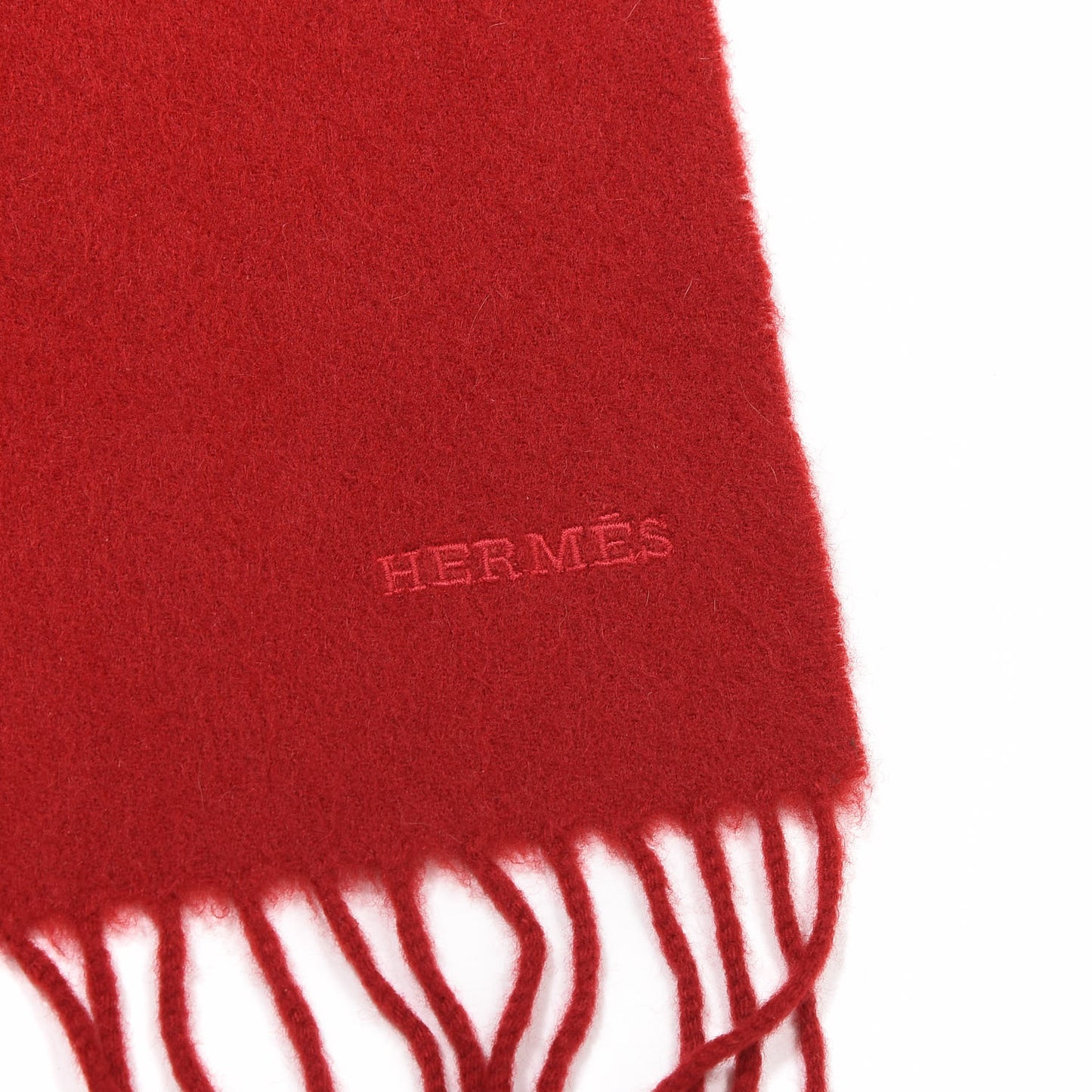 Cashmere Fringe Scarf Red