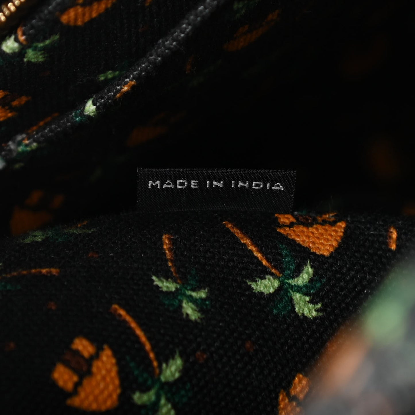 Canapa Palm Tree Print Logo Tote Black