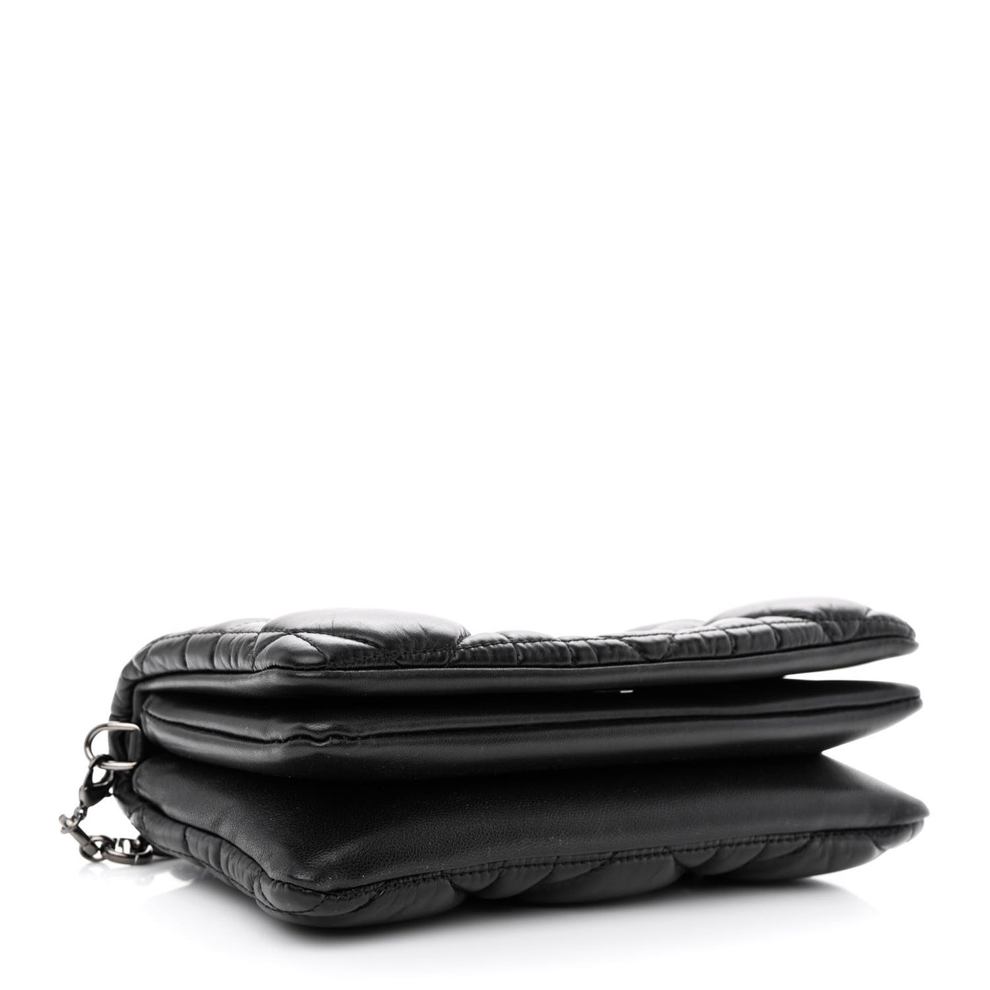 Calfskin Macrocannage Mini Caro Bag Black