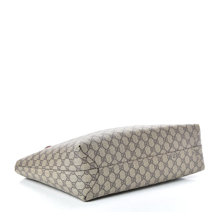 Gucci GG Supreme Monogram Medium Reversible Tote Beige Red 7 of 28