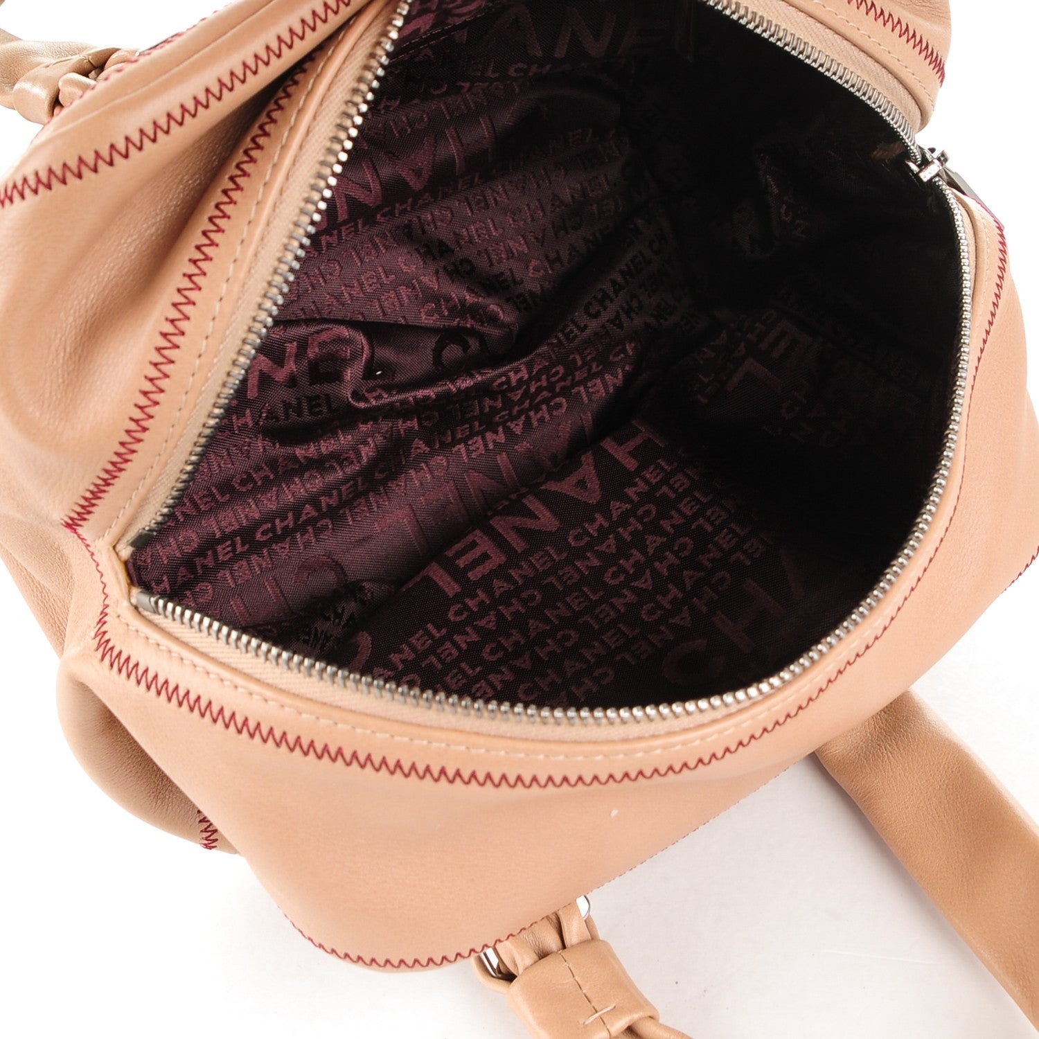 Chanel Lambskin Small Bowler Beige 5 of 7